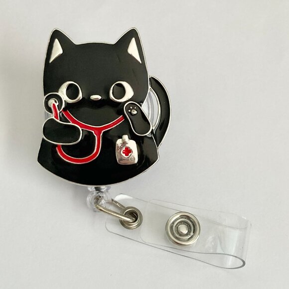 Nursing Cat ID Lanyard Badge Holder Retractable Reel RN LPN Graduation Gift - Picture 8 of 11